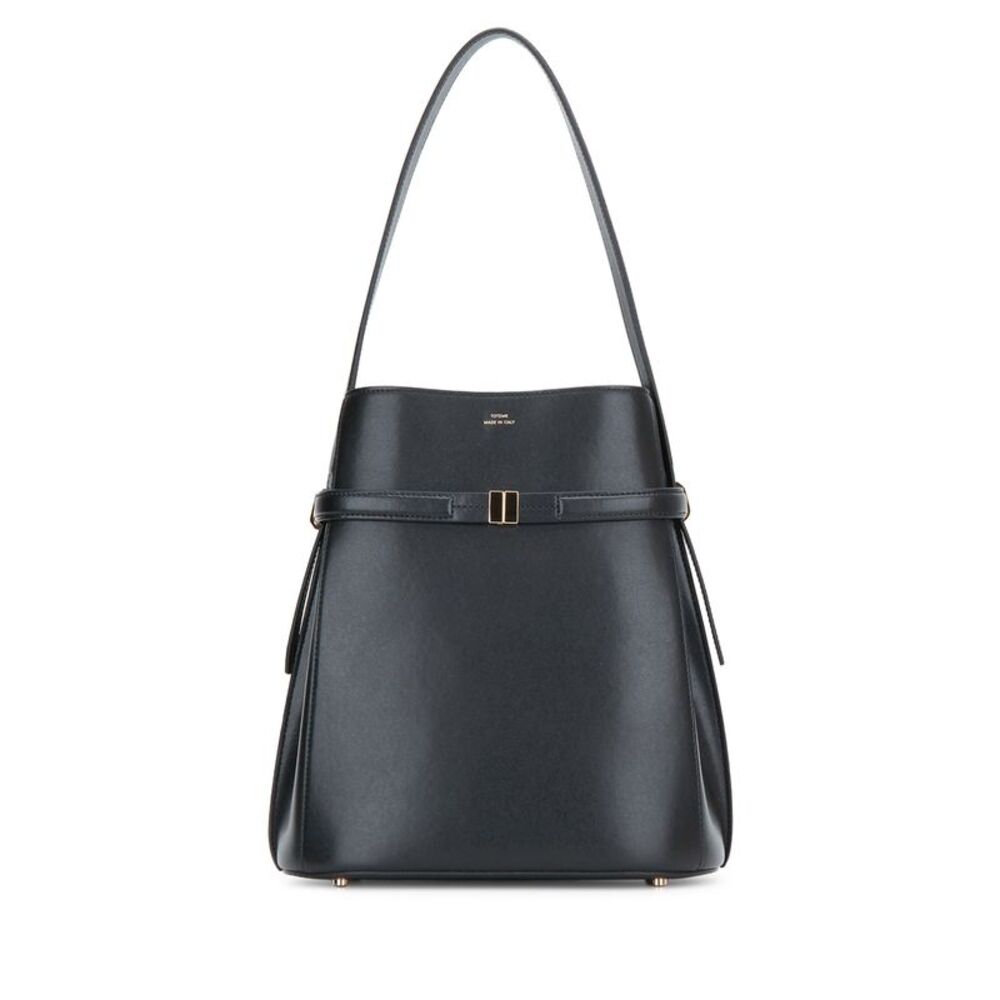 Toteme Women Belted Leather Bucket Bag